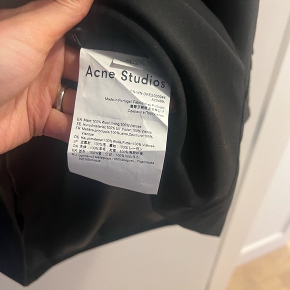 Embellished cutout pinstriped wool mini dress SIZE 36 - Picture 4 of 6